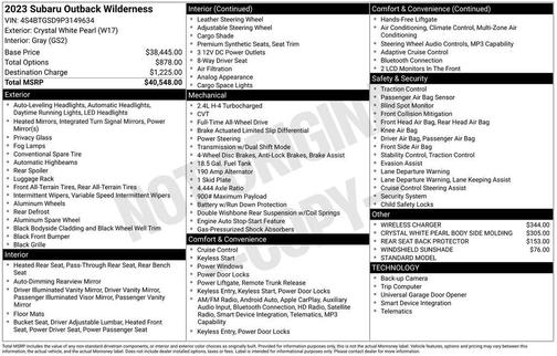 2023 Subaru Outback Wilderness