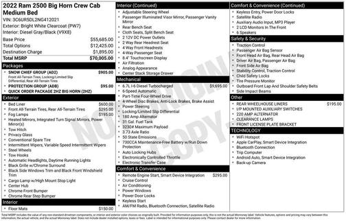 2022 RAM 2500 Big Horn Crew Cab 4x4 6'4' Box
