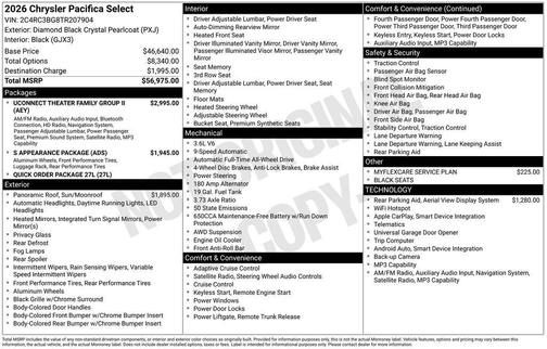 2026 Chrysler Pacifica L