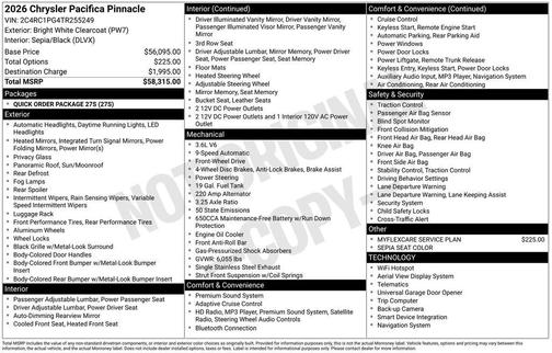 2026 Chrysler Pacifica L