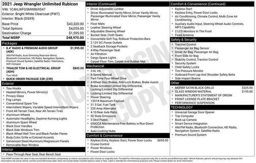 2021 Jeep Wrangler Unlimited Rubicon