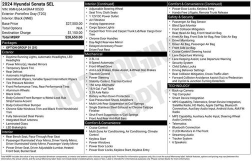 Portofino Gray 2024 Hyundai SONATA SEL