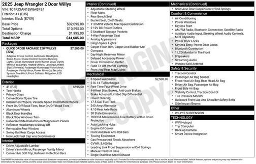 2025 Jeep Wrangler Willys