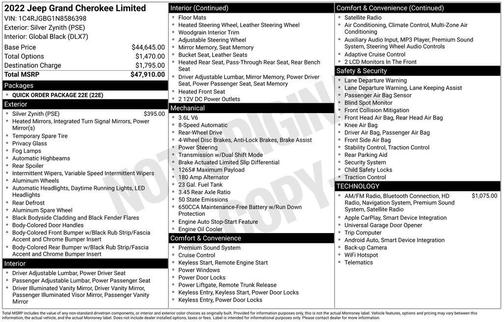 2022 Jeep Grand Cherokee Limited