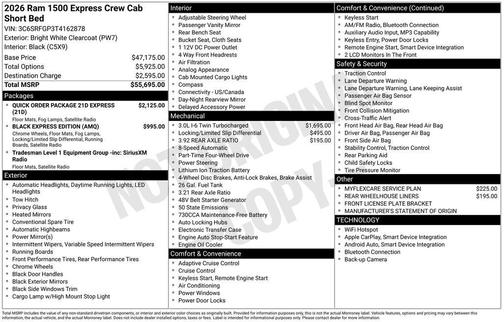2026 RAM 1500 Express