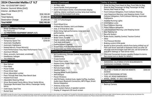 2024 Chevrolet Malibu FWD 1LT