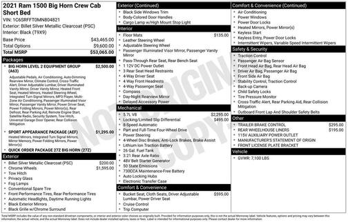 2021 RAM 1500 Big Horn/Lone Star