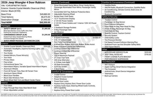 2026 Jeep Wrangler Rubicon
