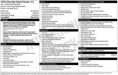 2023 Chevrolet Tahoe Premier