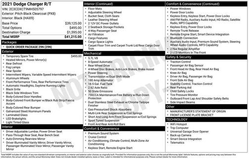 Pitch Black Clearcoat 2021 Dodge Charger R/T