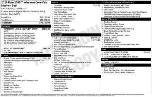 2026 RAM 2500 Tradesman