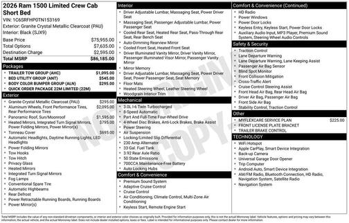 2026 RAM 1500 Limited