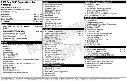 2026 RAM 1500 Express