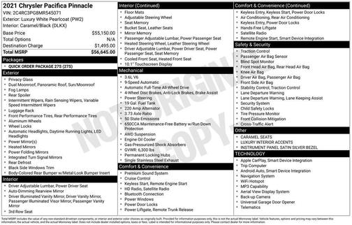 2021 Chrysler Pacifica L