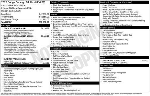 2026 Dodge Durango GT Plus