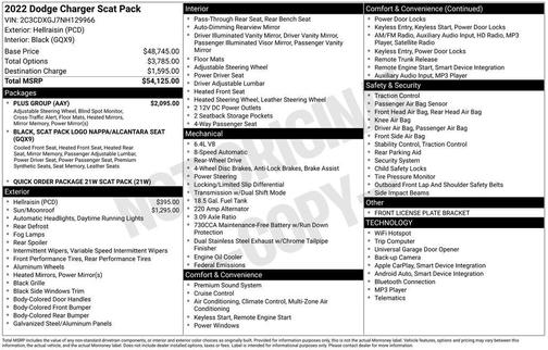 2022 Dodge Charger R/T Scat Pack