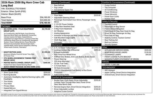2026 RAM 2500 Big Horn