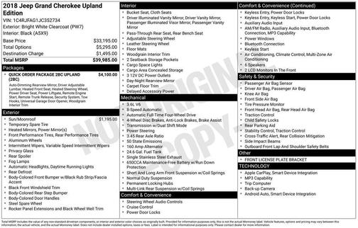 2018 Jeep Grand Cherokee Upland