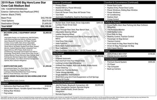 2019 RAM 1500 Big Horn