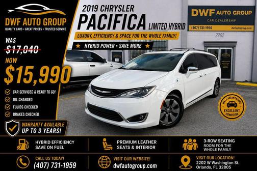 Bright White Clearcoat 2019 Chrysler Pacifica Hybrid Limited