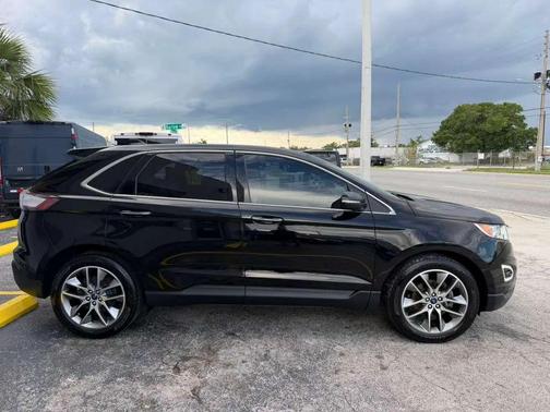 White Platinum Metallic Tri-Coat 2016 Ford Edge Titanium