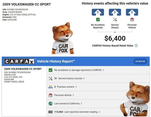 2009 Volkswagen CC Sport