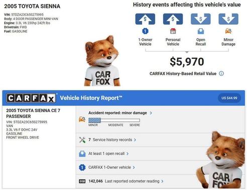 2005 Toyota Sienna LE