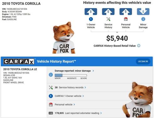 2010 Toyota Corolla XLE