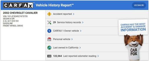 2002 Chevrolet Cavalier Base