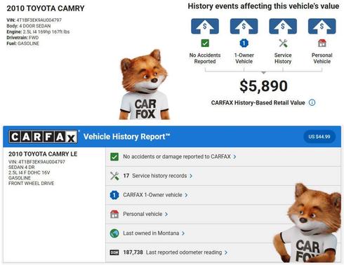 2010 Toyota Camry LE