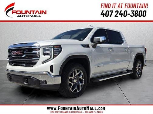 White Frost Tri-Coat 2022 GMC Sierra 1500 SLT
