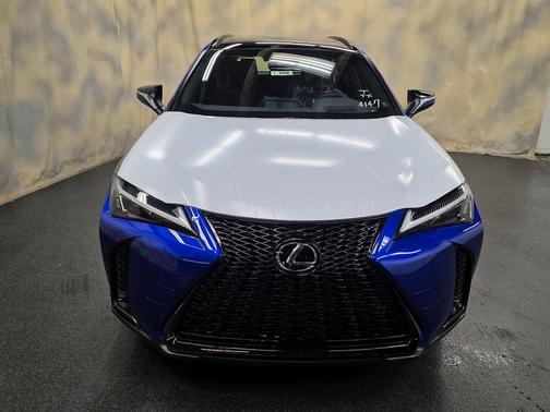 Ultrasonic Blue Mica 2.0 with Obsidian roof 2026 Lexus UX 300h F SPORT Design
