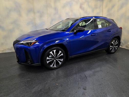 Ultrasonic Blue Mica 2.0 with Obsidian roof 2026 Lexus UX 300h F SPORT Design