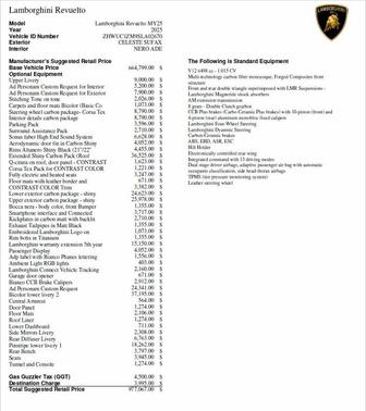 Celestial 2025 Lamborghini Revuelto Base