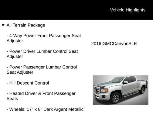 2016 GMC Canyon SLE