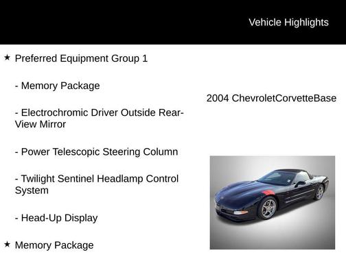 2004 Chevrolet Corvette Base