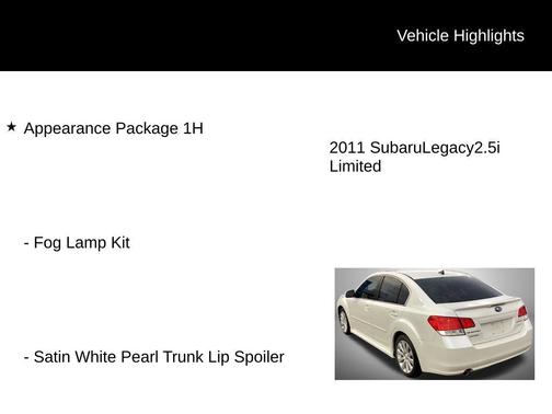 2011 Subaru Legacy Limited