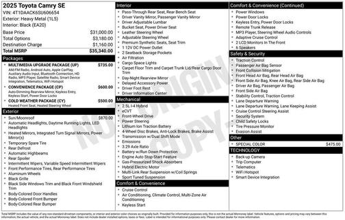 2025 Toyota Camry XLE