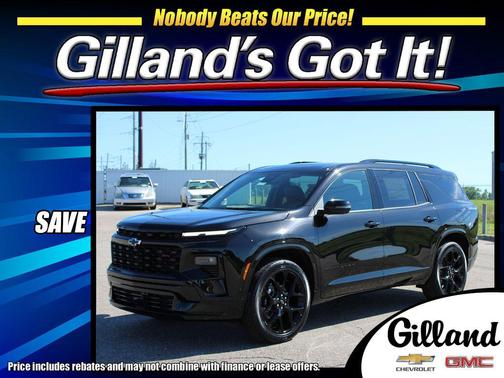 Mosaic Black Metallic 2026 Chevrolet Traverse RS