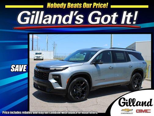 Sterling Gray Metallic 2026 Chevrolet Traverse RS
