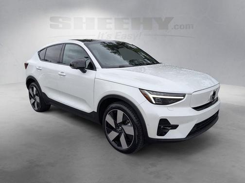 Crystal White 2023 Volvo C40 Recharge Pure Electric Twin Ultimate