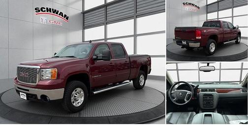 Maroon 2009 GMC Sierra 2500 SLT Crew Cab