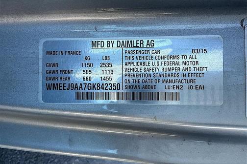 2016 smart ForTwo Electric Drive passion