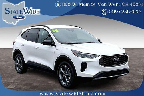 star white metallic tri-coat 2026 Ford Escape ST-Line SUV