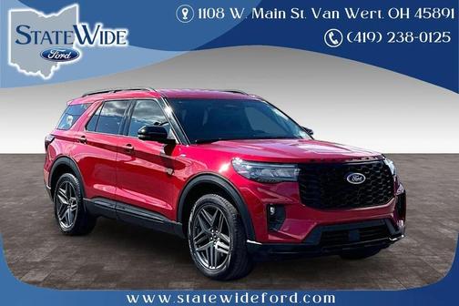 Red Metallic 2025 Ford Explorer ST-Line