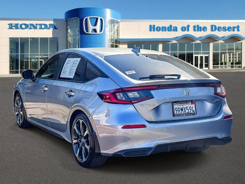Platinum White Pearl 2025 Honda Civic Hybrid Sport Touring