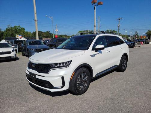 Snow White Pearl 2021 Kia Sorento Hybrid EX