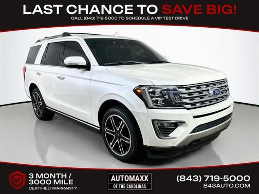 White Platinum Metallic Tri-Coat 2019 Ford Expedition Limited