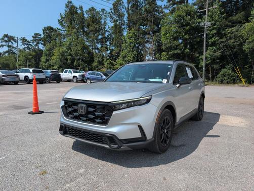Solar Silver Metallic 2025 Honda CR-V Hybrid Sport FWD