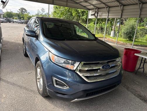 Blue 2018 Ford Edge SEL